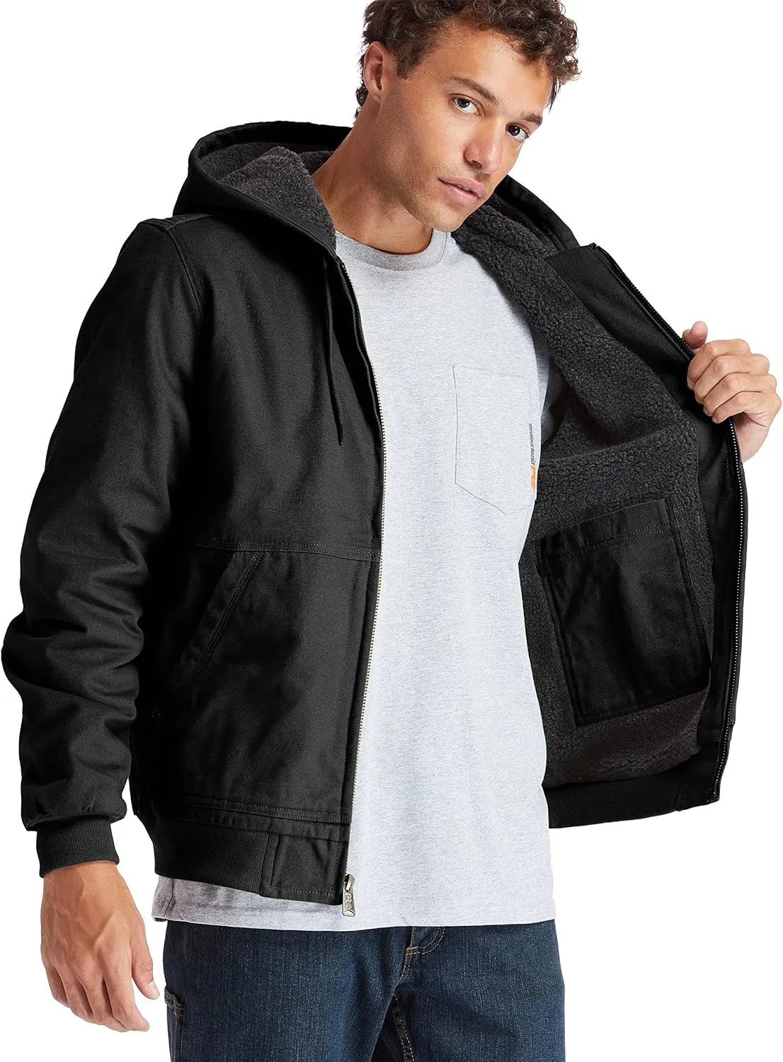 Timberland PRO Men's Gritman Lined Canvas Hooded Jacket