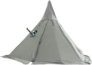 Tipi Hot Tents Outdoor Tents Teepee with Stove Hole Waterproof Family Pyramid Tent Camping Backpacking Hiking Mountaineering Heated Shelter