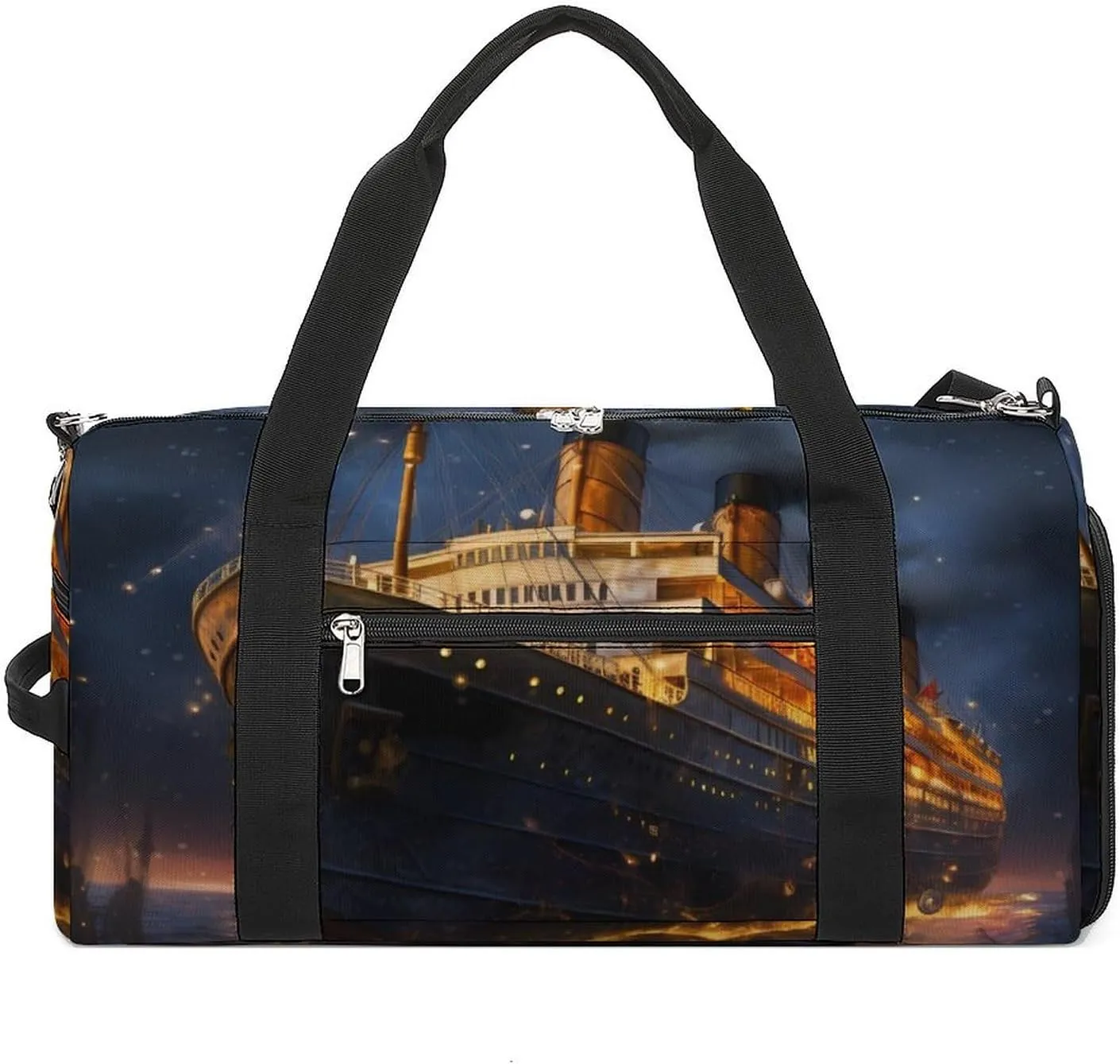 Titanic Cruise Ship Voyage Sports Gym Bag for Men Women Travel Duffel Bag with Shoulder Strap