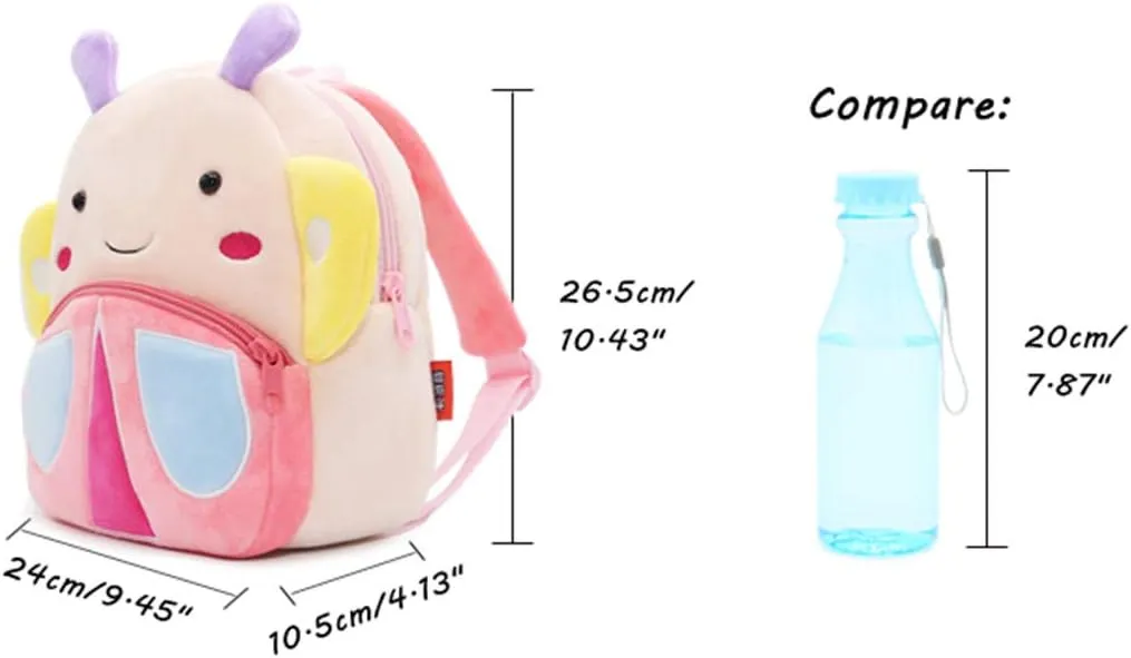 Toddler Backpack Zoo Plush Mini Daypack Animal Cartoon Travel Bag for Baby Girl Boy