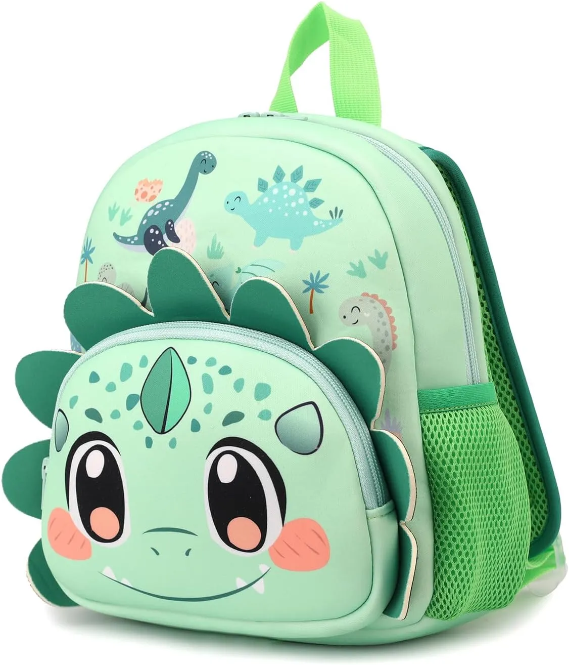 Toddler Backpack,12inch Preschool Backpack Cute Cartoon Animal Waterproof Lightweigt Kids Schoolbag for Boys Girls (Dinosaur L Green)