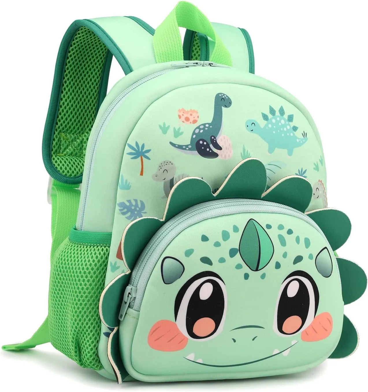 Toddler Backpack,12inch Preschool Backpack Cute Cartoon Animal Waterproof Lightweigt Kids Schoolbag for Boys Girls (Dinosaur L Green)