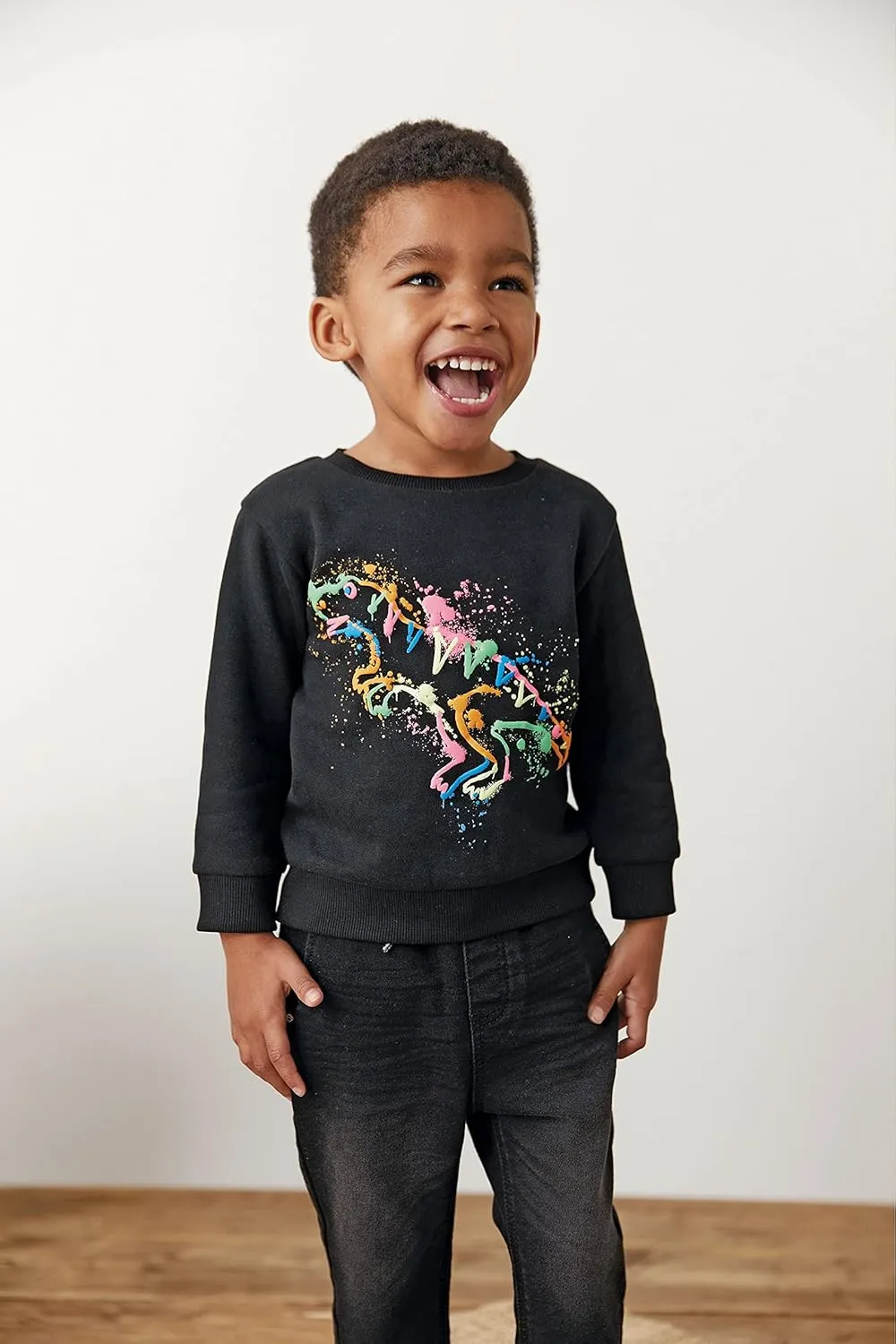 Toddler Boy Cotton Crewneck Long Sleeve Sweatshirt Christmas Clothing 2-7T