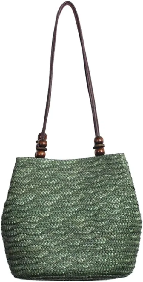 TONWHAR European Style Straw Bag Purse Woven Summer Beach Tote for women