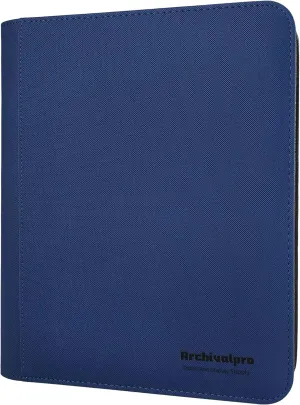 Toploader Trading Card Binder 128 Pocket Premium Card Holder Album-Double Side 4 Pocket/Page, 16 Pages(blue)
