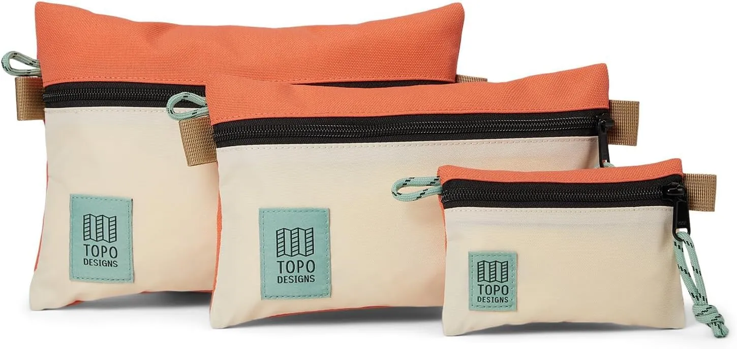 Topo Designs Accessory Bag Bundle, Almond/Emberglow, Carry-On 20-Inch