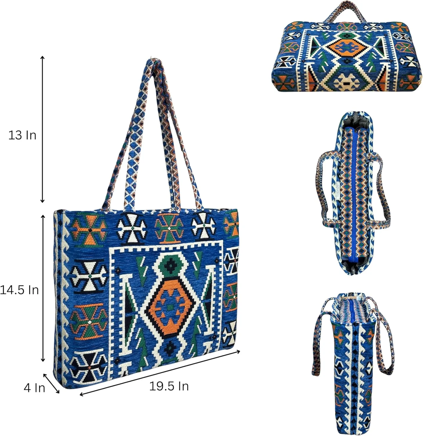 Tote Bag for Women Woven Shoulder Bag Gym Travel Weekender Cute Tote with Compartments Fits 17-Inch Laptop