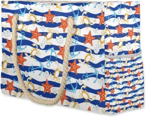 Tote Beach Bag for Women with Zipper Large Waterproof Sandproof Swim Pool Bag