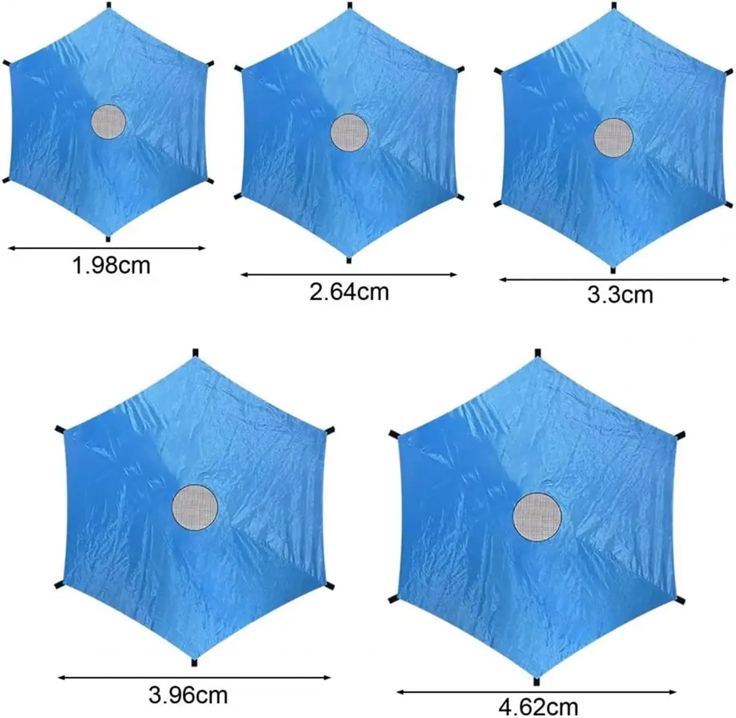 Trampoline Tent 6/8/10/12/14-Foot Trampoline Sunshade Cover UV Resistant Waterproof Oxford Cloth 6 Poles Canopy Sun Protect Rainproof Tent Cover for Outdoor