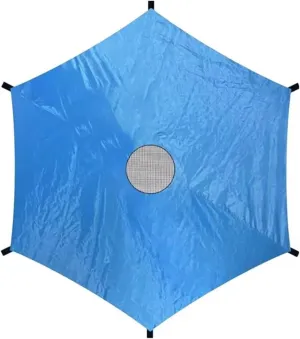Trampoline Tent 6/8/10/12/14-Foot Trampoline Sunshade Cover UV Resistant Waterproof Oxford Cloth 6 Poles Canopy Sun Protect Rainproof Tent Cover for Outdoor