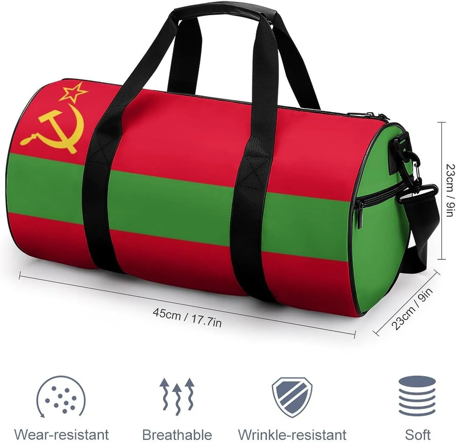 Transnistria Flag Gym Duffle Bag for Boys Girls with Wet Pocket Sports Weekender Travel Carry On