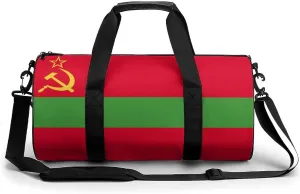 Transnistria Flag Gym Duffle Bag for Boys Girls with Wet Pocket Sports Weekender Travel Carry On