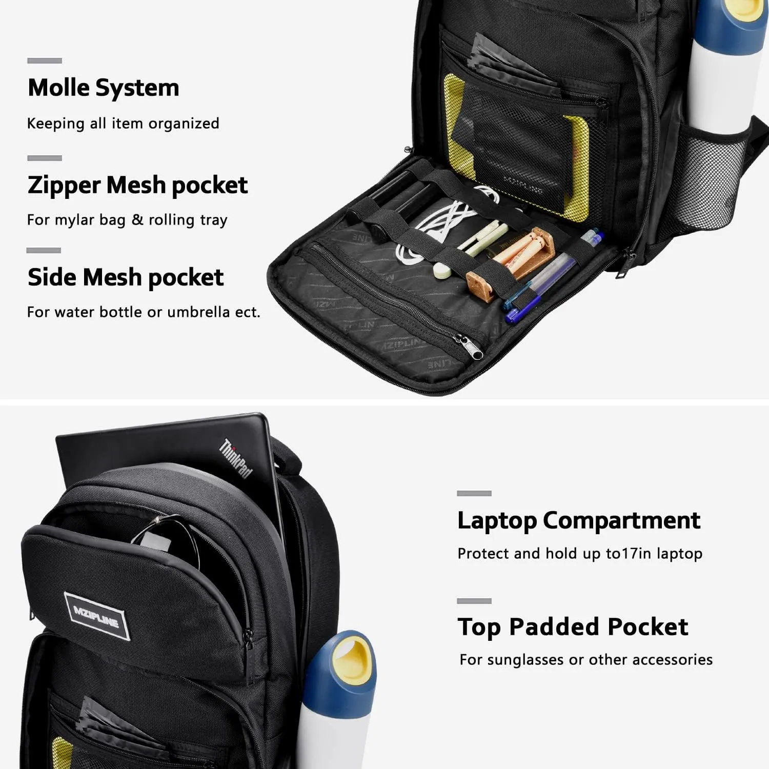 Travel Backpack Bag Anti-Theft Business Laptop Backpack with Lock,Large Daypack Travel bags for College Men & Women (Black)