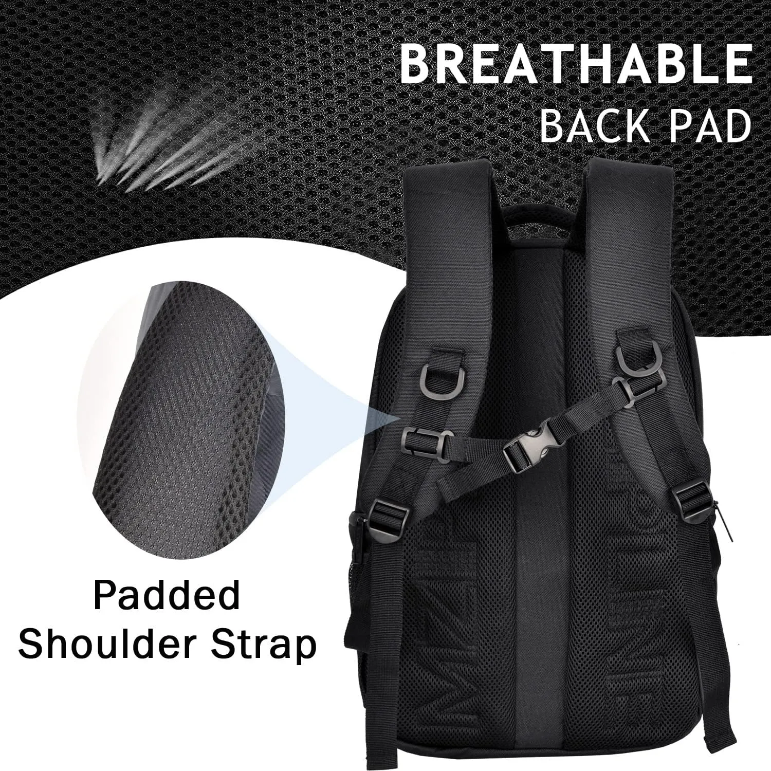 Travel Backpack Bag Anti-Theft Business Laptop Backpack with Lock,Large Daypack Travel bags for College Men & Women (Black)