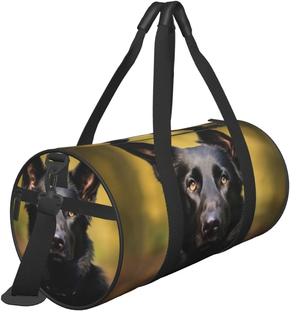 Travel Bag For Women,Black German Shepherd Dog Print Personal Item Duffle Bags,Weekend Travel Duffel Tote Bag,Travel Sport Gym Bag For Men,Airplane Travel Essentials For Flying