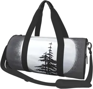Travel Bag For Women,Moon Pine Tree Print Personal Item Duffle Bags,Weekend Travel Duffel Tote Bag,Travel Sport Gym Bag For Men,Airplane Travel Essentials For Flying