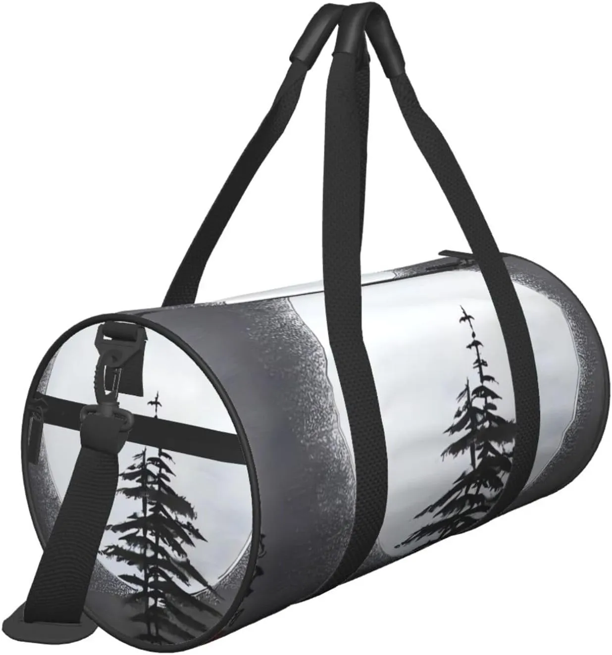 Travel Bag For Women,Moon Pine Tree Print Personal Item Duffle Bags,Weekend Travel Duffel Tote Bag,Travel Sport Gym Bag For Men,Airplane Travel Essentials For Flying