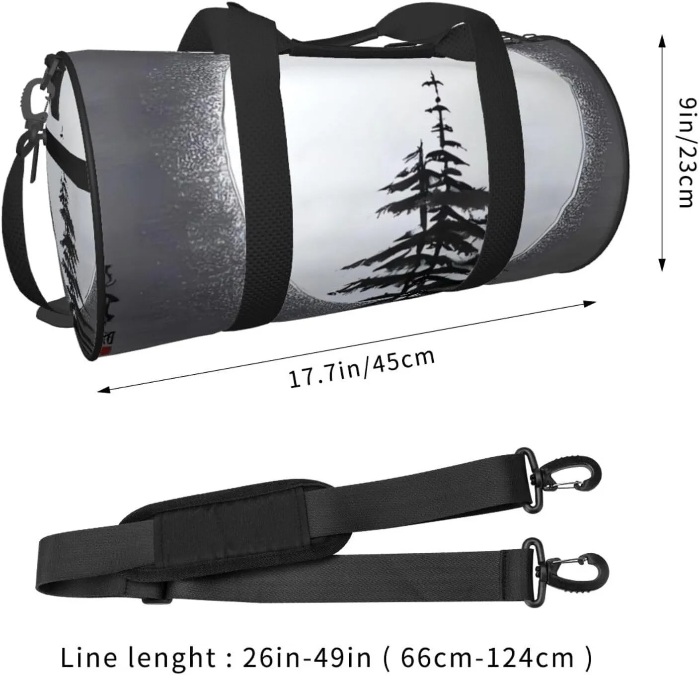 Travel Bag For Women,Moon Pine Tree Print Personal Item Duffle Bags,Weekend Travel Duffel Tote Bag,Travel Sport Gym Bag For Men,Airplane Travel Essentials For Flying