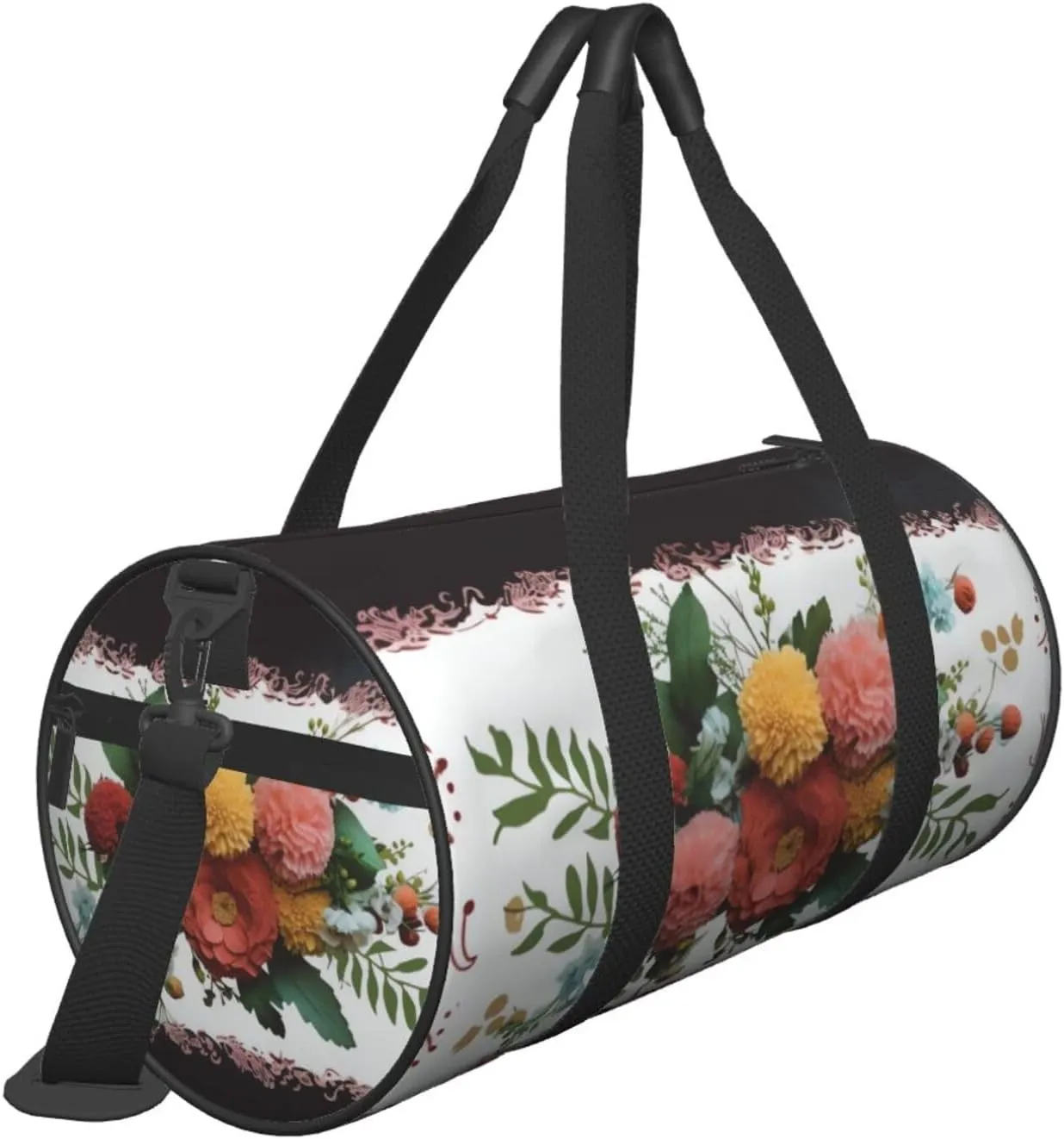 Travel Duffel Bag Flower Bouquet Weekender Overnight Bag For Men Women Large Capacity Sports Gym Bag Canvas Carry On Tote Bags For Travel Yoga