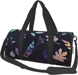 Travel Duffel Bag Leaves On Starry Sk Weekender Overnight Bag For Men Women Large Capacity Sports Gym Bag Canvas Carry On Tote Bags For Travel Yoga