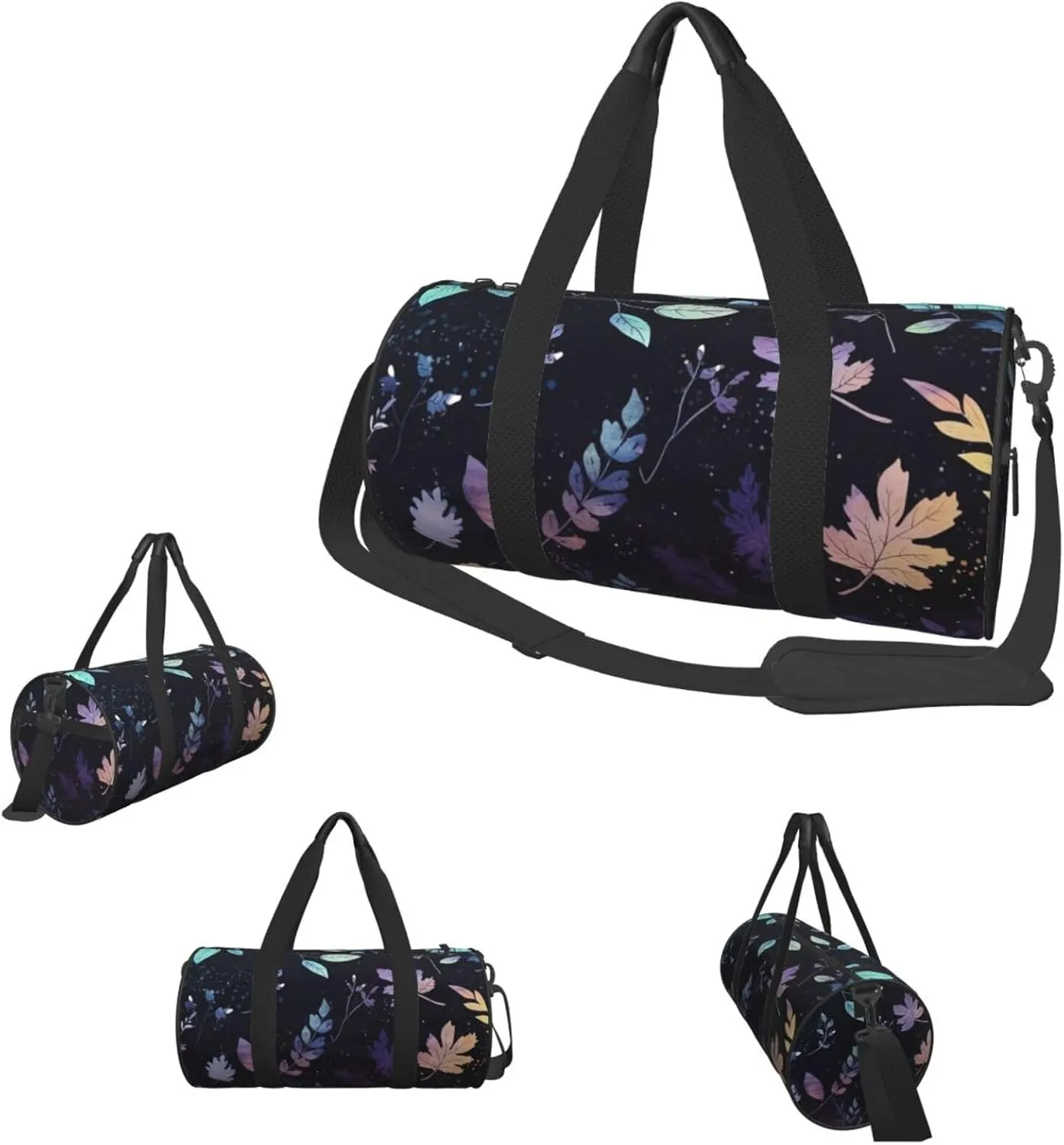 Travel Duffel Bag Leaves On Starry Sk Weekender Overnight Bag For Men Women Large Capacity Sports Gym Bag Canvas Carry On Tote Bags For Travel Yoga