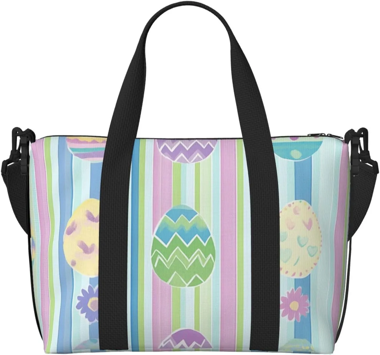 Travel Duffle Bag Cartoon Easter Eggs Weekender Overnight Bags Luggage Bag for Women Men Waterproof Sports Gym Bag Hand Bag with Shoulder Strap