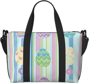Travel Duffle Bag Cartoon Easter Eggs Weekender Overnight Bags Luggage Bag for Women Men Waterproof Sports Gym Bag Hand Bag with Shoulder Strap