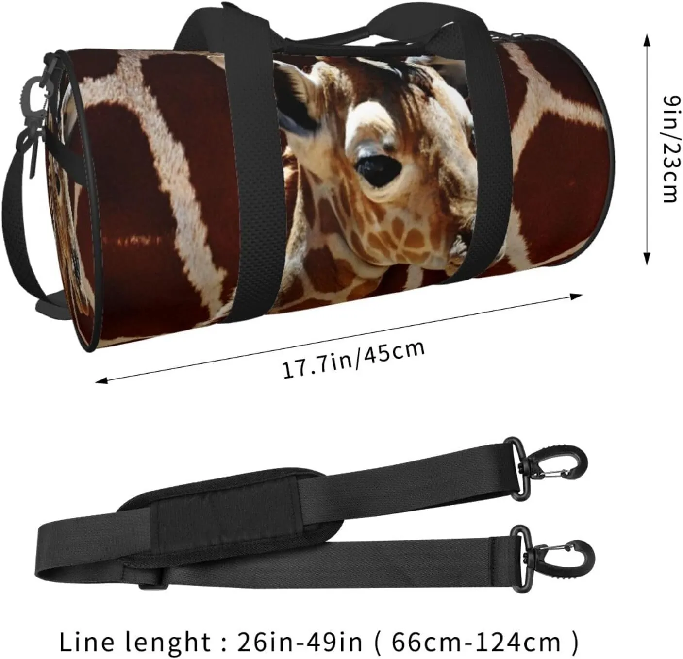 Travel Duffle Bag for Men Women, Giraffe Duffle Bags for Sport Gym Overnight Luggage