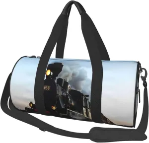 Travel Duffle Bag for Men Women, Morning Train Railroad Duffle Bags for Sport Gym Overnight Luggage
