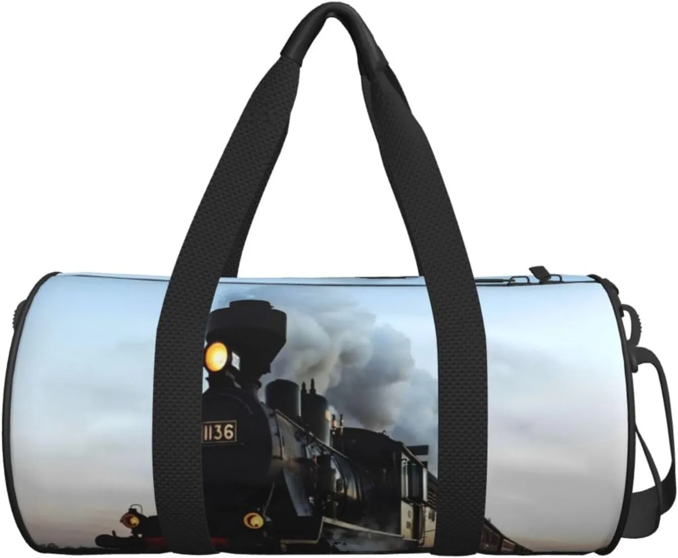 Travel Duffle Bag for Men Women, Morning Train Railroad Duffle Bags for Sport Gym Overnight Luggage