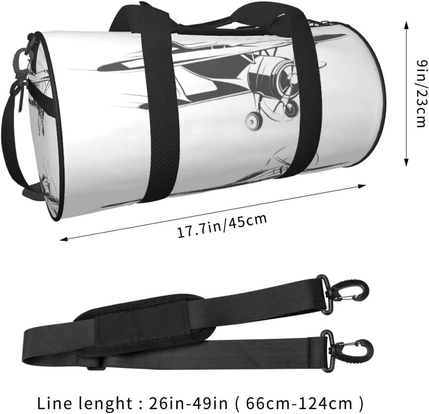Travel Duffle Bag for Men Women, Plane Aircrafts Airplane Duffle Bags for Sport Gym Overnight Luggage