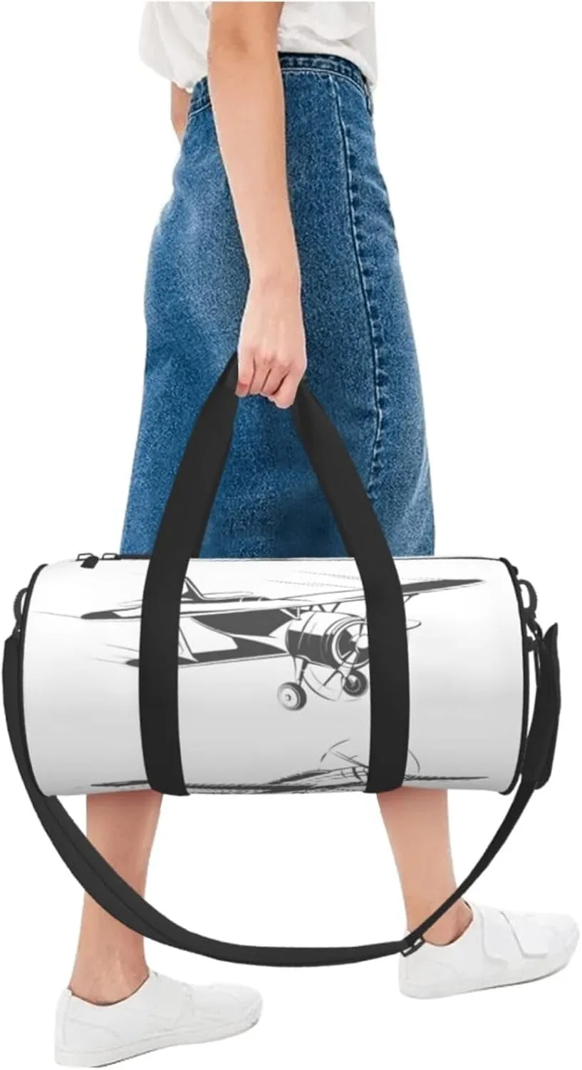 Travel Duffle Bag for Men Women, Plane Aircrafts Airplane Duffle Bags for Sport Gym Overnight Luggage