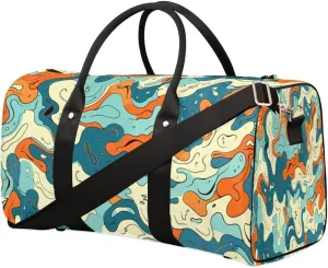 Travel Duffle Bag Note Animation Pattern Foldable Travel Bags for Men Women, 17 Inch Gym Bag Workout Bag Carry on Weekender Overnight Bag for Gym Travel