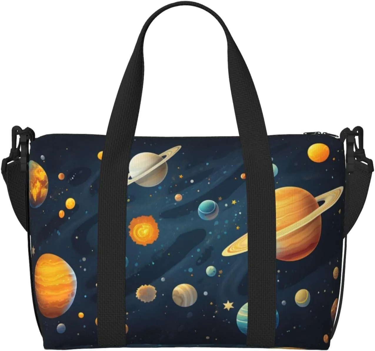 Travel Duffle Bag Solar Planet Universe Weekender Overnight Bags Luggage Bag for Women Men Waterproof Sports Gym Bag Hand Bag with Shoulder Strap