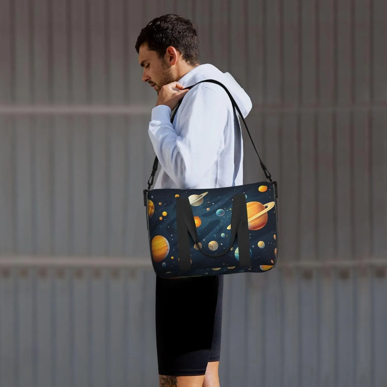 Travel Duffle Bag Solar Planet Universe Weekender Overnight Bags Luggage Bag for Women Men Waterproof Sports Gym Bag Hand Bag with Shoulder Strap
