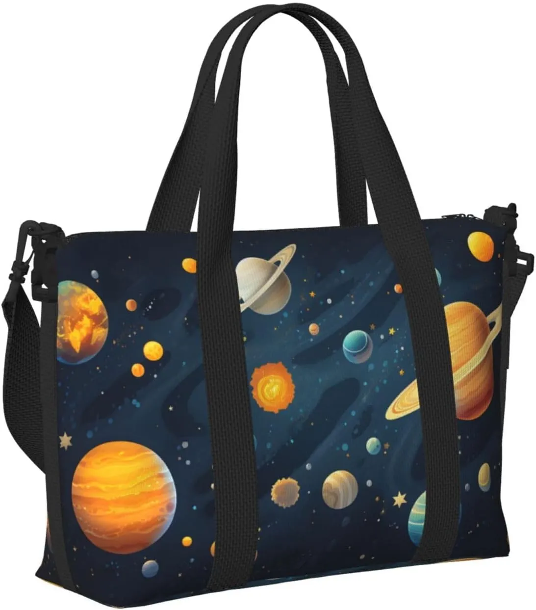 Travel Duffle Bag Solar Planet Universe Weekender Overnight Bags Luggage Bag for Women Men Waterproof Sports Gym Bag Hand Bag with Shoulder Strap