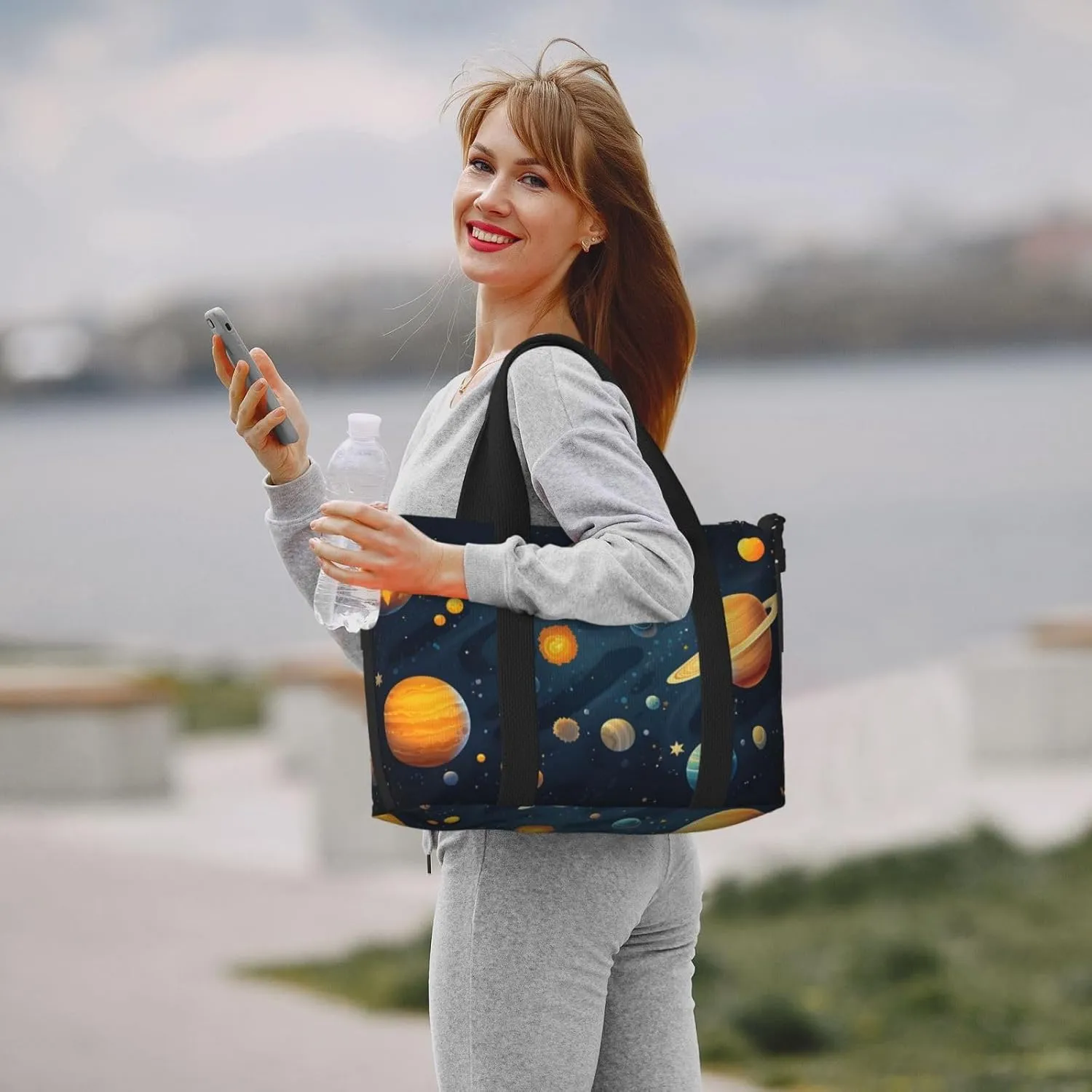 Travel Duffle Bag Solar Planet Universe Weekender Overnight Bags Luggage Bag for Women Men Waterproof Sports Gym Bag Hand Bag with Shoulder Strap