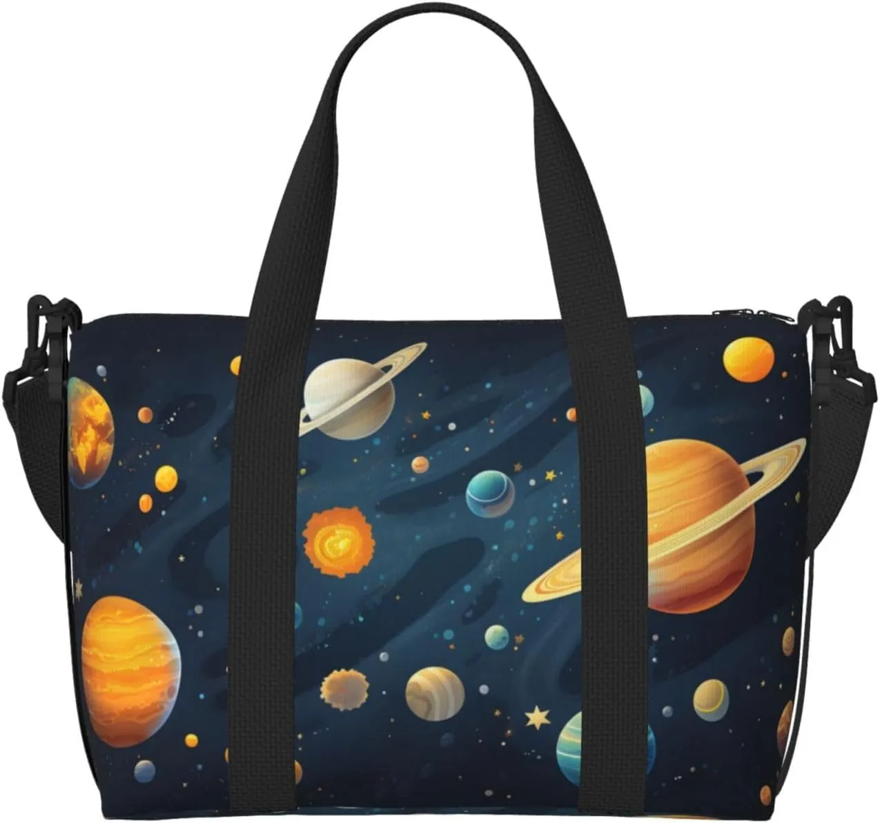 Travel Duffle Bag Solar Planet Universe Weekender Overnight Bags Luggage Bag for Women Men Waterproof Sports Gym Bag Hand Bag with Shoulder Strap