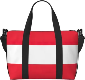 Travel Duffle Bag Weekender Bag Carry On Tote Bag Sport Gym Bag for Women Men Austrian flag Print
