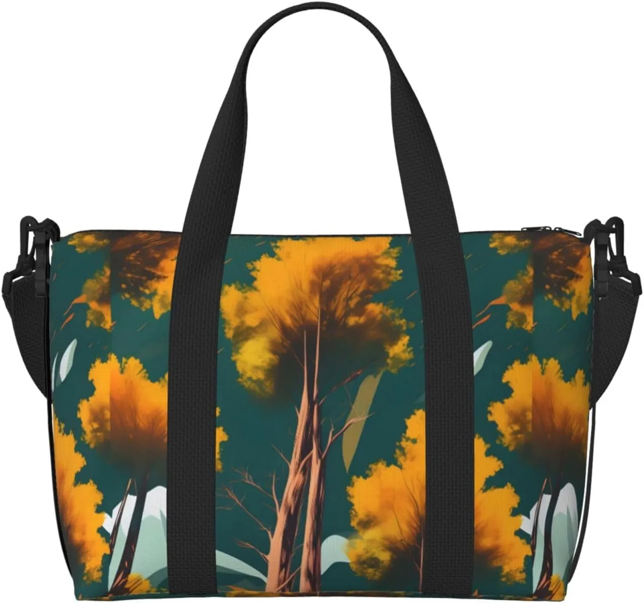 Travel Duffle Bag Weekender Bag Carry On Tote Bag Sport Gym Bag for Women Men National Parks Sunshine Trees Print