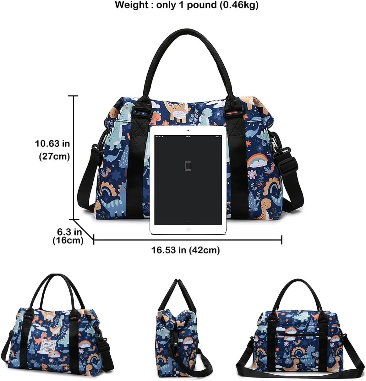 Travel Duffle Bag Weekender Overnight Bag Gym Tote Bag with Wet Pocket for Women Girls Workout Duffel Bag Water Resistant (Cute Lions)