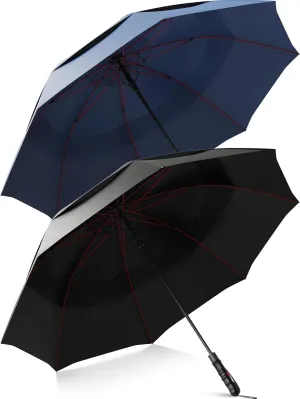 Travel Golf Umbrella Bundle – Durable, Waterproof Canopy with Strong Fiberglass Frame for All Weather Conditions