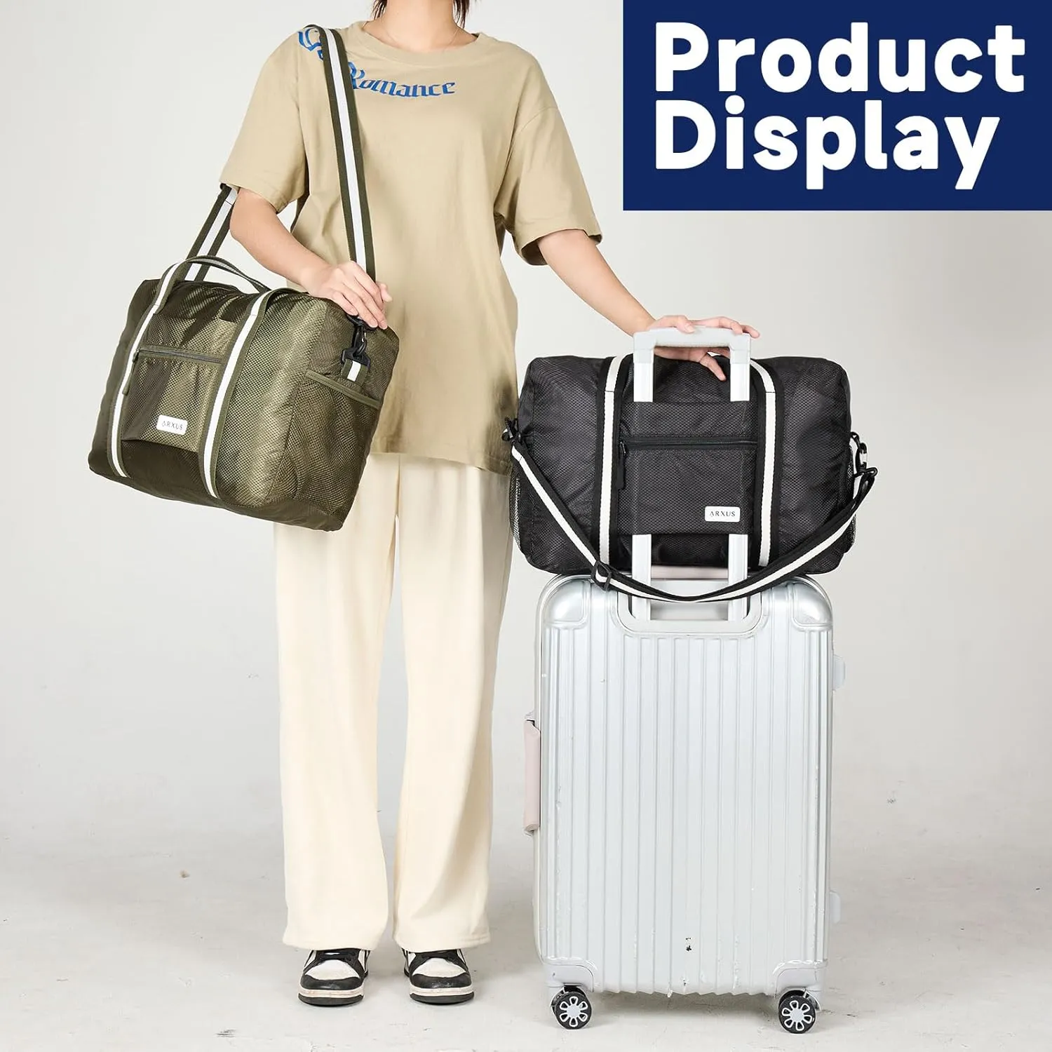 Travel Lightweight Waterproof Foldable Storage Carry Luggage Duffle Tote Bag