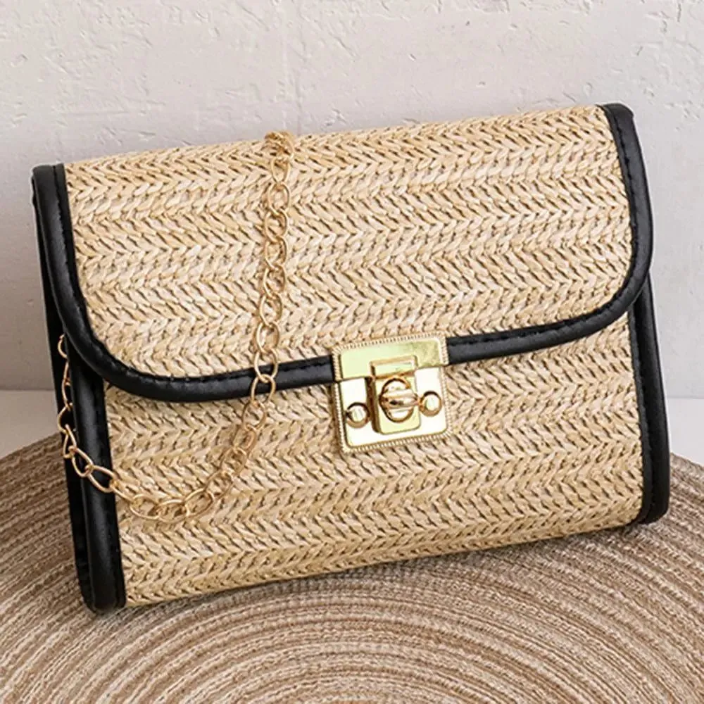 Trendy Woven Straw Shoulder Bag for Women
