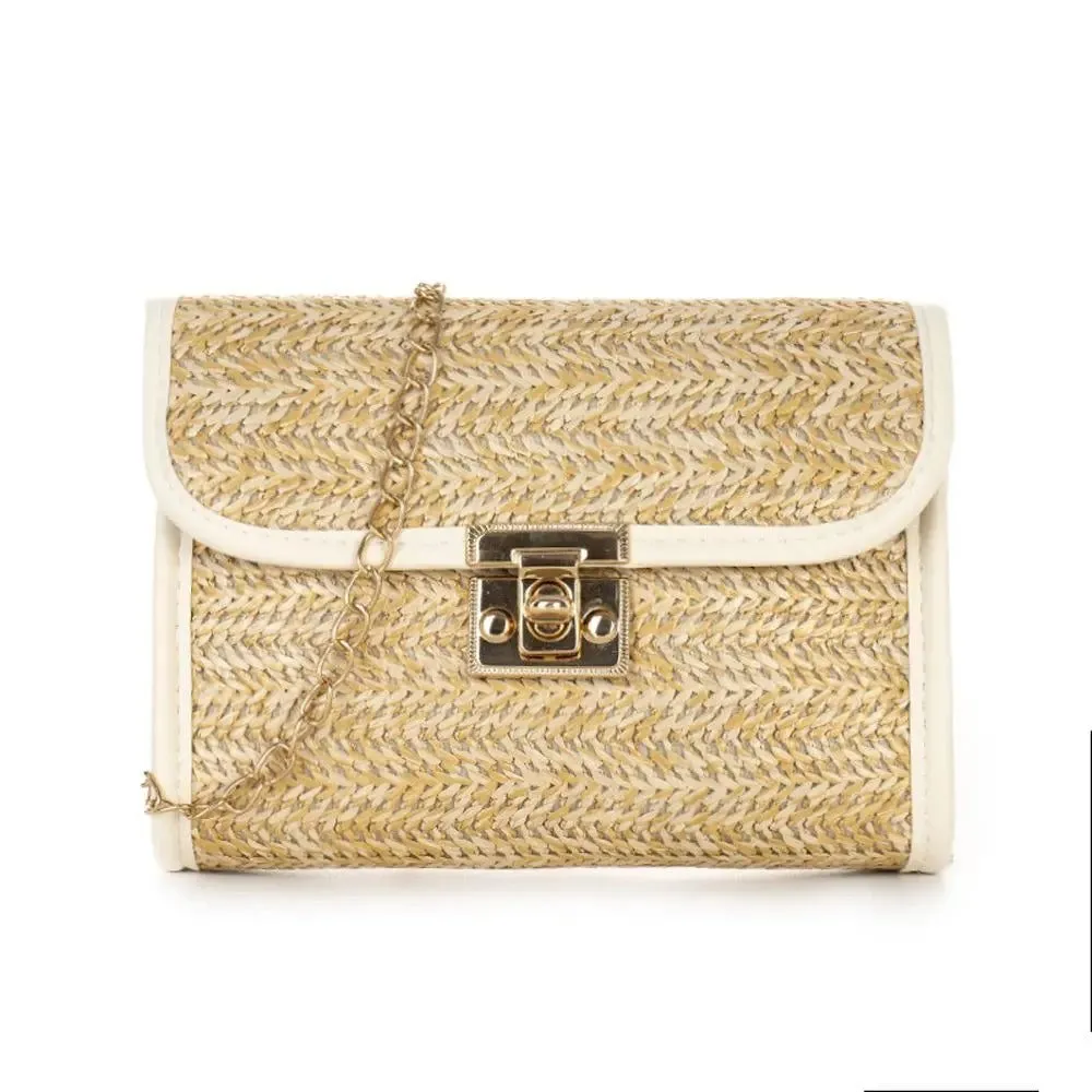 Trendy Woven Straw Shoulder Bag for Women