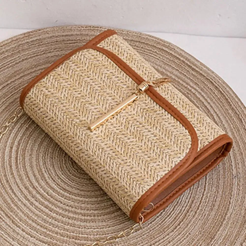 Trendy Woven Straw Shoulder Bag for Women
