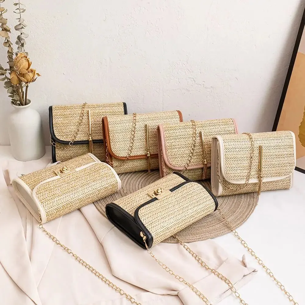 Trendy Woven Straw Shoulder Bag for Women