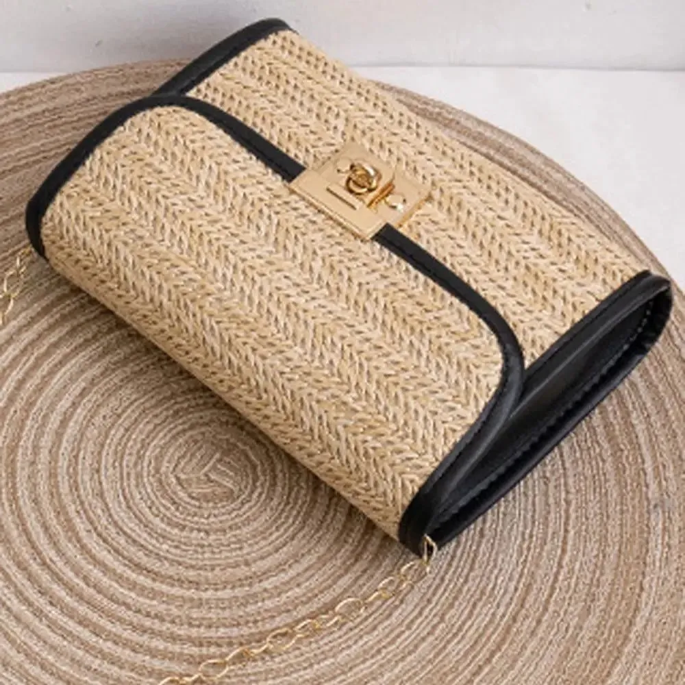 Trendy Woven Straw Shoulder Bag for Women