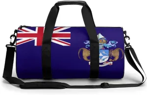 Tristan Da Cunha Flag Gym Duffle Bag for Boys Girls with Wet Pocket Sports Weekender Travel Carry On