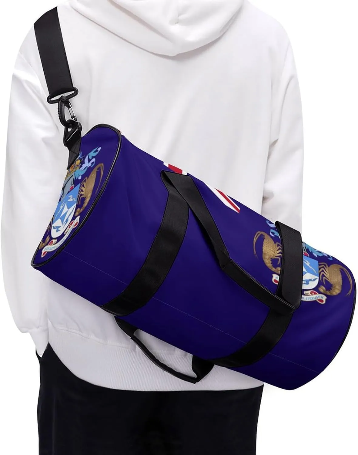 Tristan Da Cunha Flag Gym Duffle Bag for Boys Girls with Wet Pocket Sports Weekender Travel Carry On
